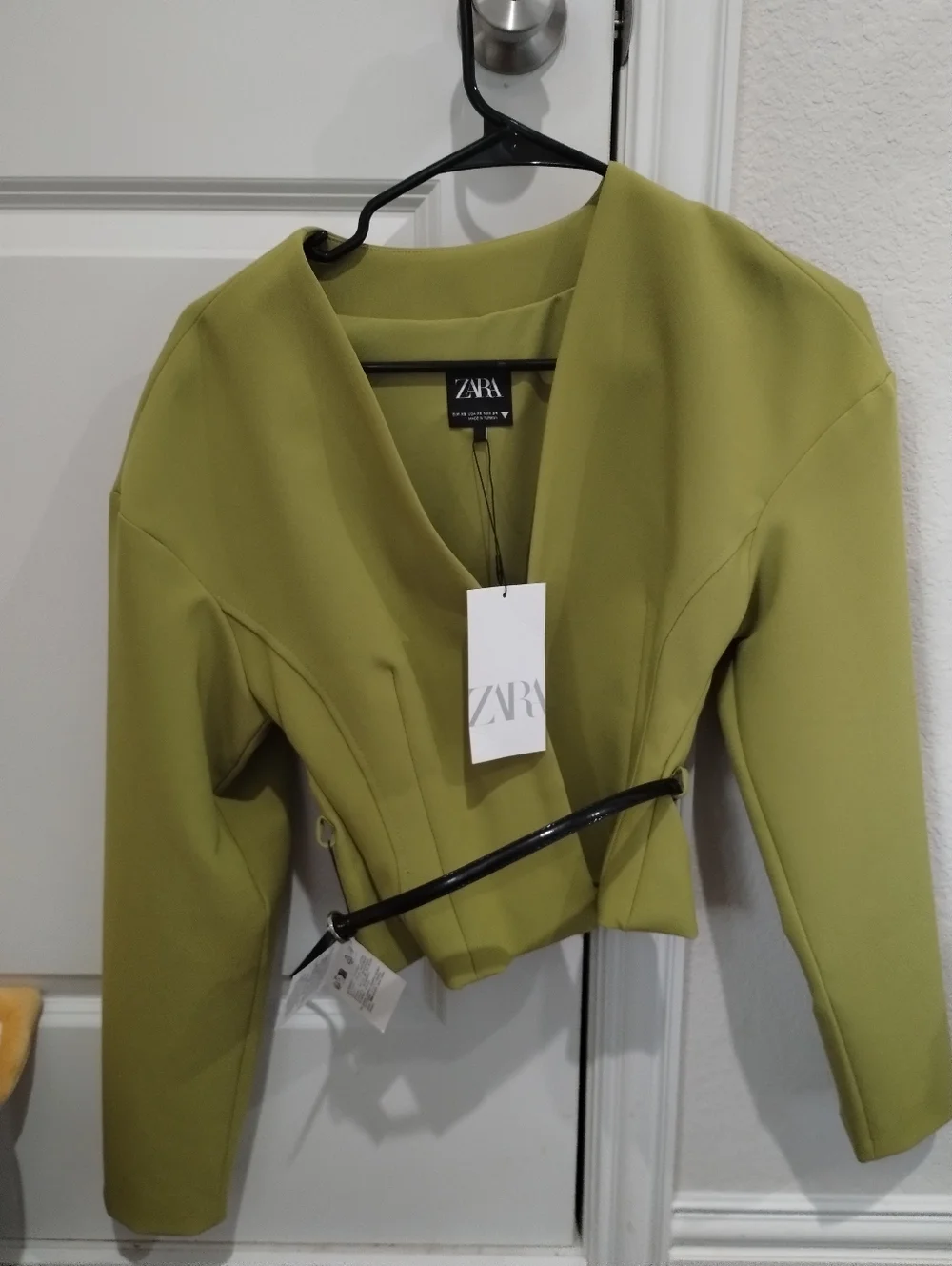 ZARA 2 PIECE MATCHING SETS BELTED BLAZER AND SKIRT XS NWT - Picture 3 of 4